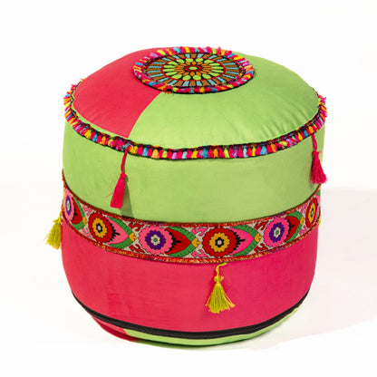 Boho Rhapsody Handmade Pouf