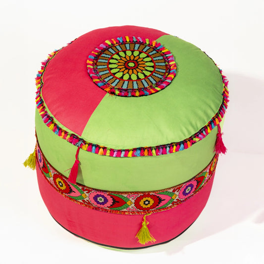 Boho Rhapsody Handmade Pouf