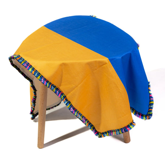 Table Cloth Handmade Cover | Blue * Yellow
